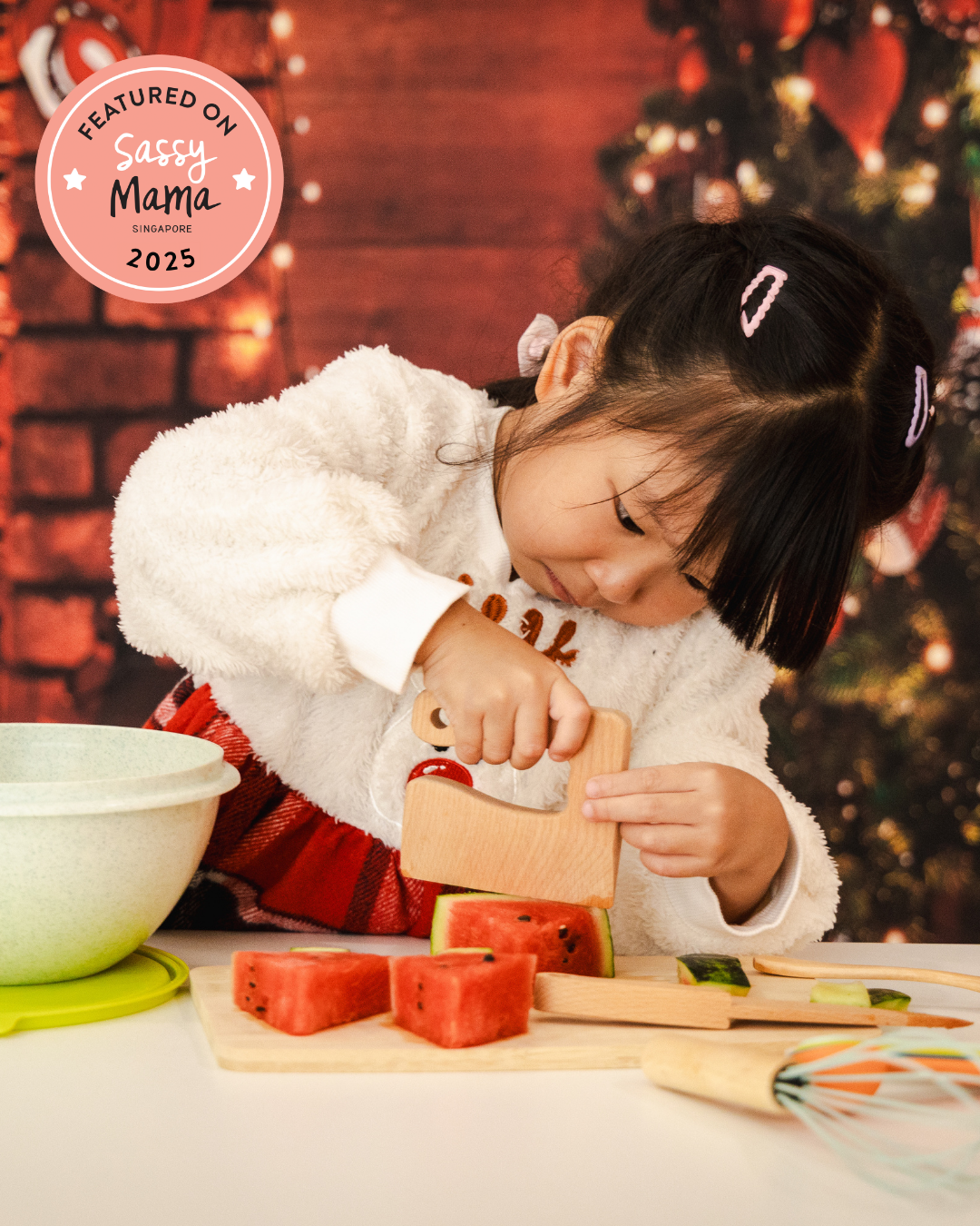 Santa's Little Baker | Child-Safe Kitchen Set | Christmas Edition